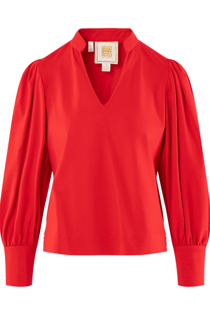 Casual Solid Color V-Neck Top