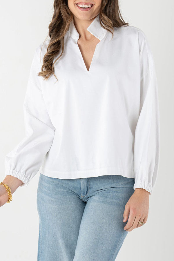 Casual Solid Color Top