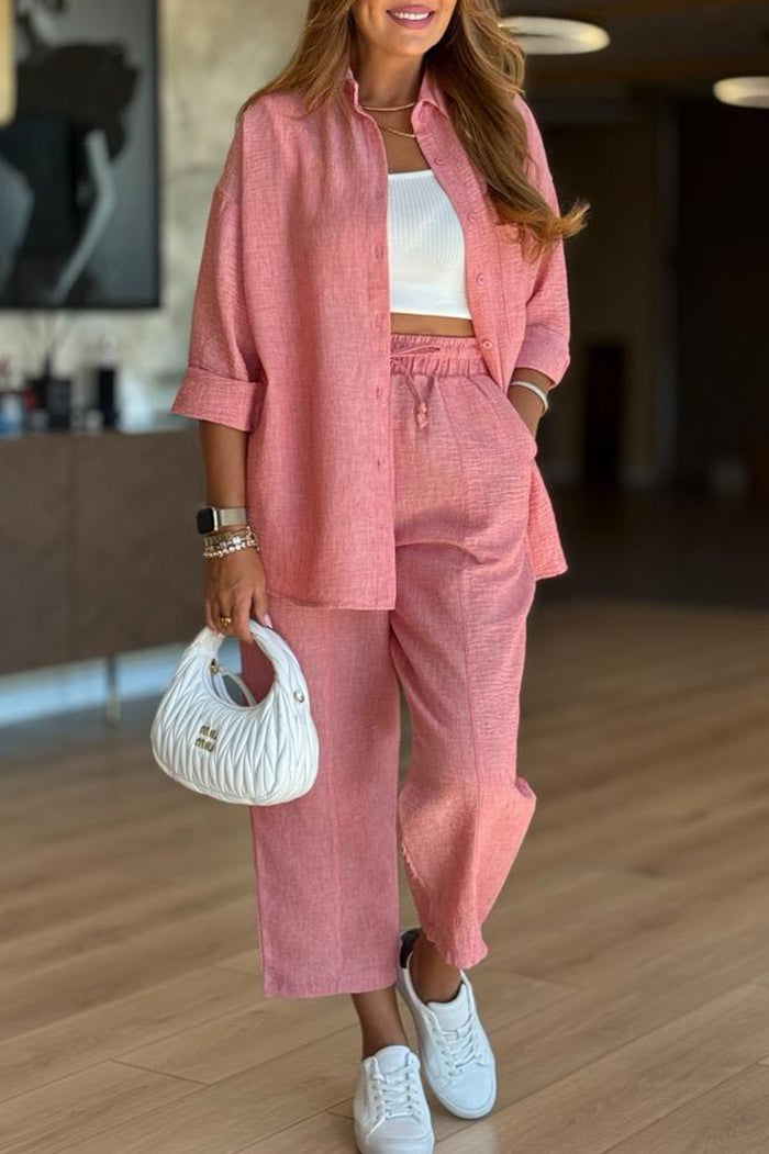 Casual Two-Piece Shirt Set