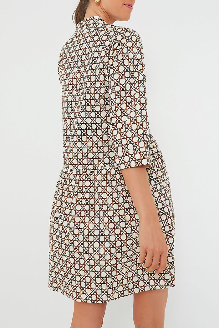 Geometric Pattern Shirt Dress