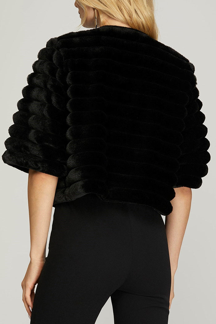 Casual Artificial Fur Jacke