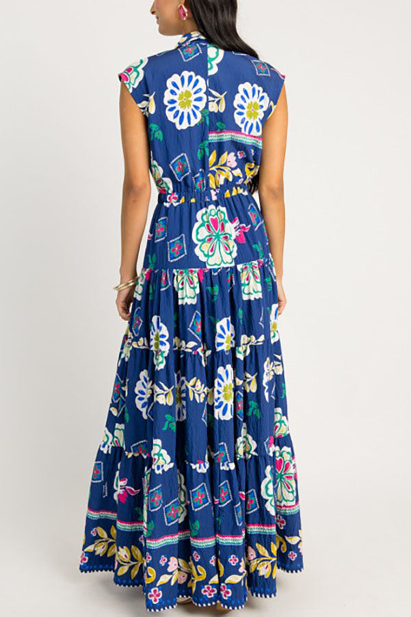 Casual Floral Sleeveless Dress