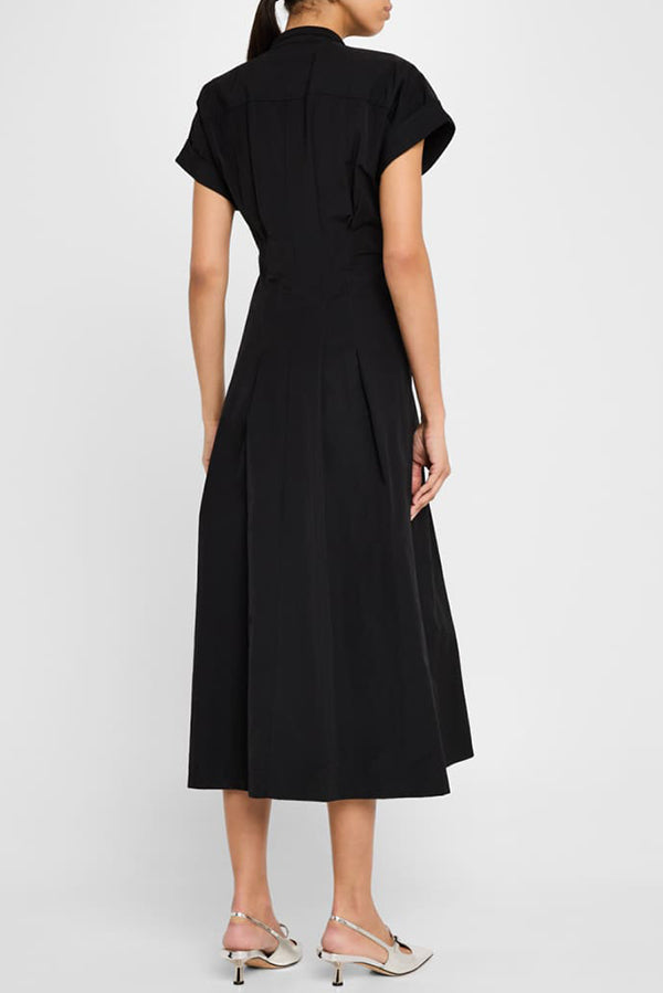 Tie-Waist Midi Shirtdress