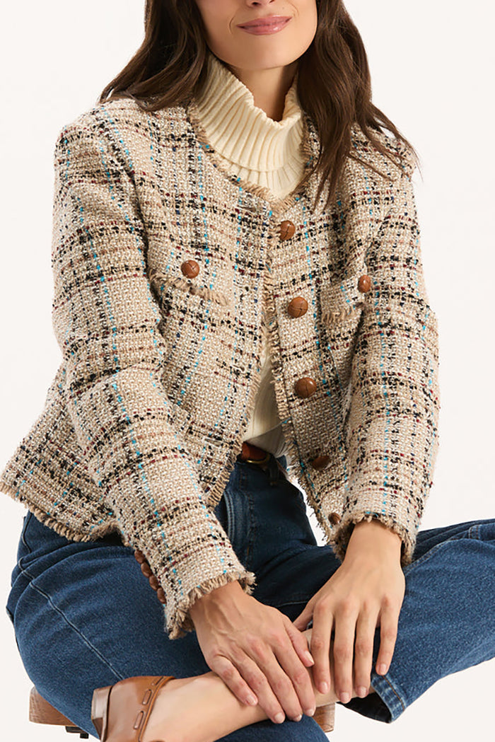 Casual Fringed Detail Jacket