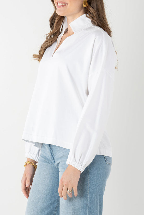 Casual Solid Color Top