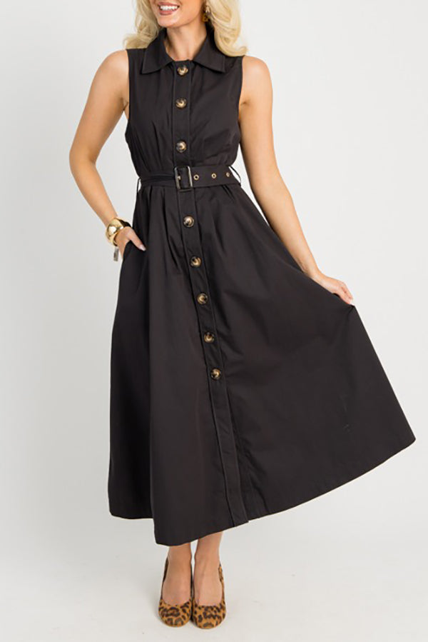 Sophisticated Style Belt Dress