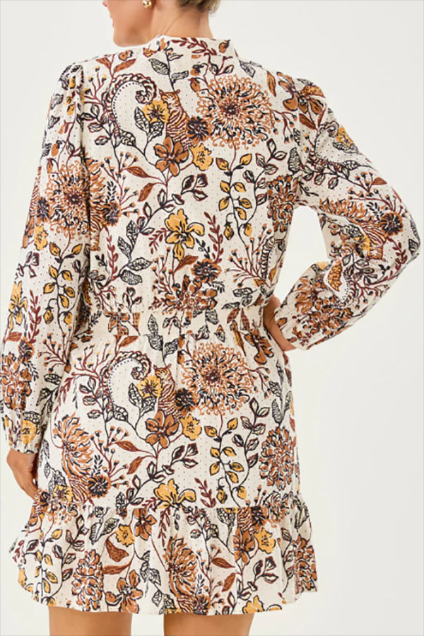 Casual Eyelet Floral Dress