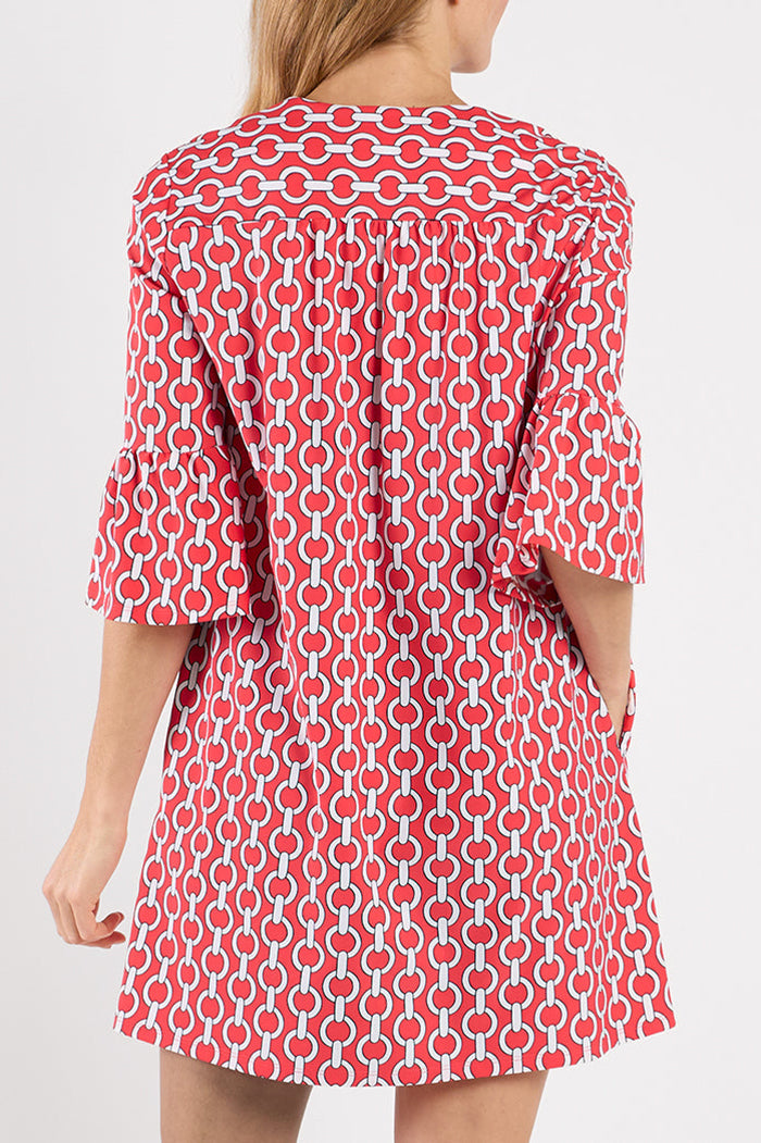 Flutter Sleeve Swing Dress