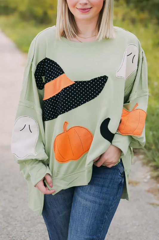 Casual Spooky Patch Top