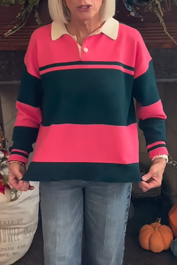 Casual Striped Soft Sweater