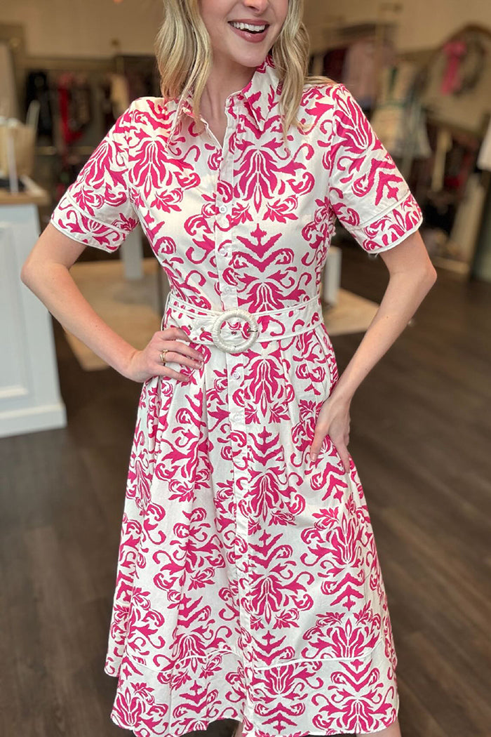 Casual Retro Print Dress
