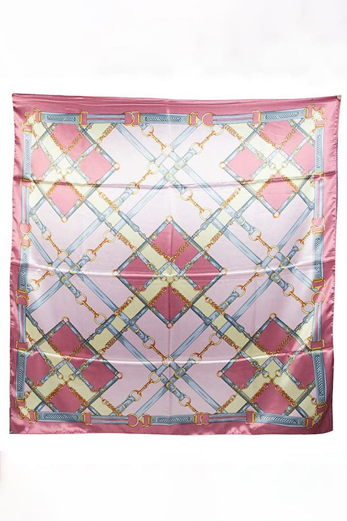 Rose Pink Block Print Scarf