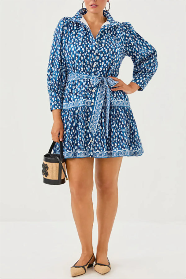 Animal Print Belt Dress