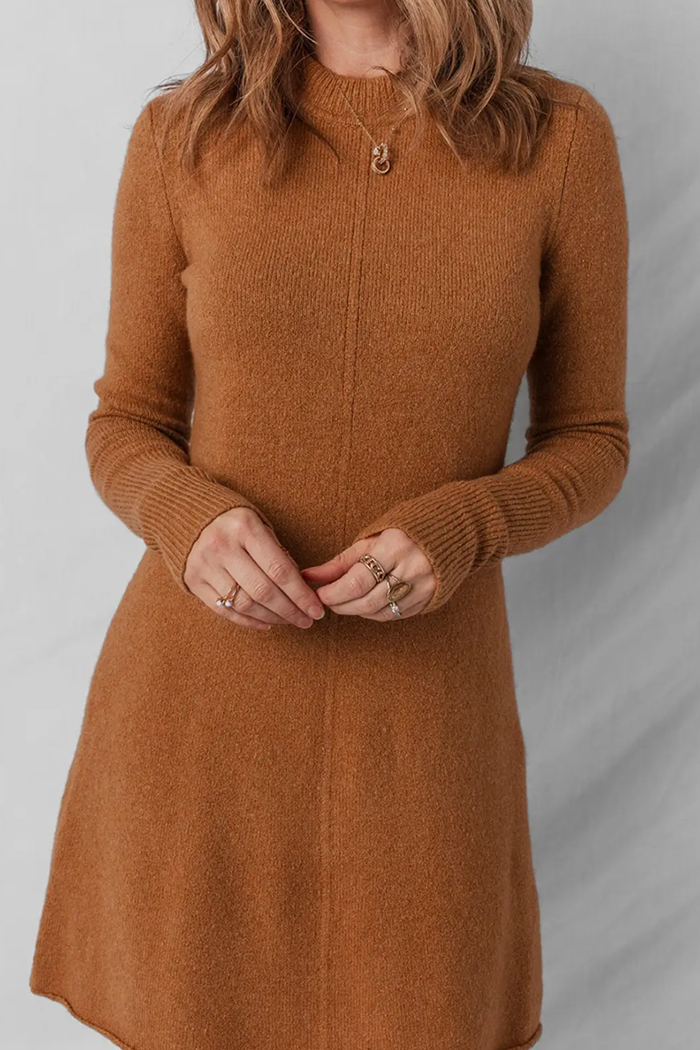 Ribbed Detail Sweater Dress