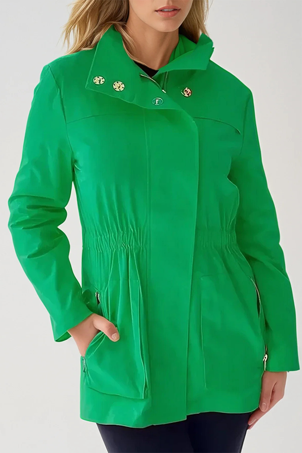 Zipper Golden Button Jacket