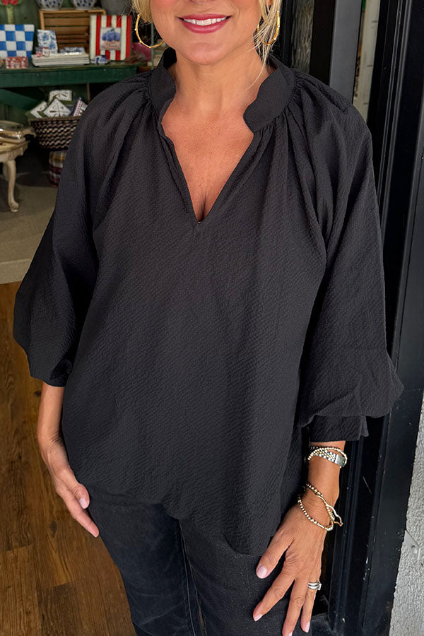 Casual Scallop Edge Top